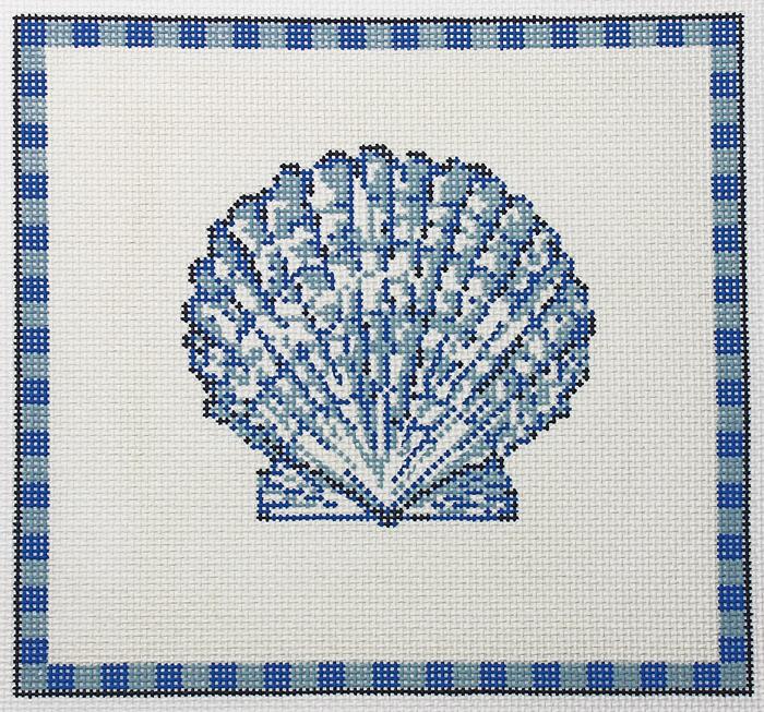 Scallop Shell in Ocean Blue