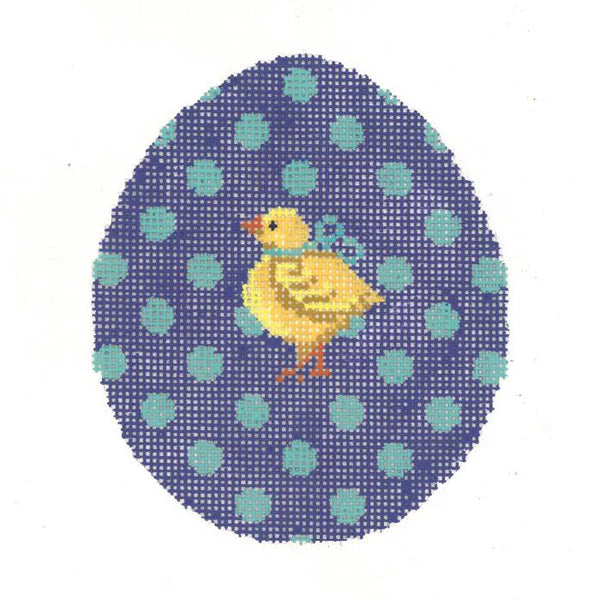 Aqua Polka-Dot on Plum Chick