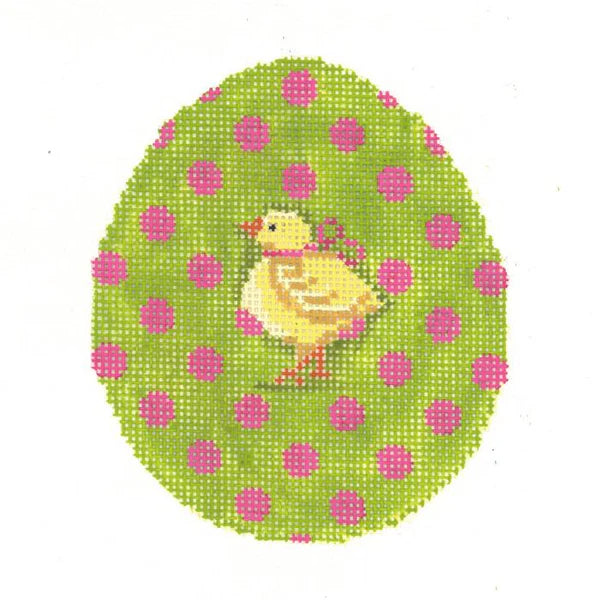 Fuchsia Polka-Dot on Lime Chick