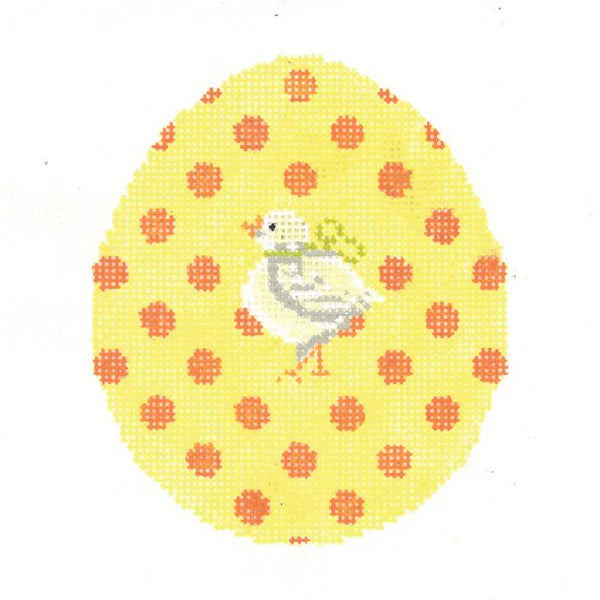 Orange Polka-Dot on Yellow Chick