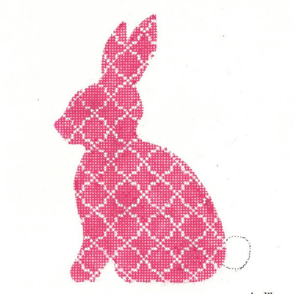 Fuchsia Quatrefoil Standing Hare