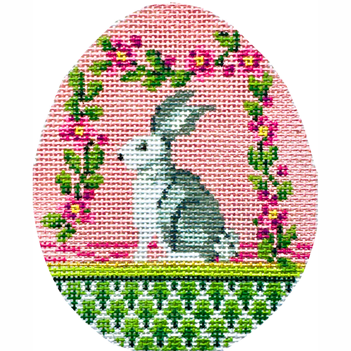 Pink Garland Bunny Egg