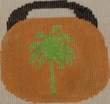 Palm Tree on on cantaloupe