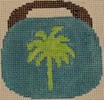 Palm Tree on on teal