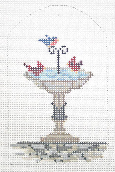 Winter Village · Village Birdbath