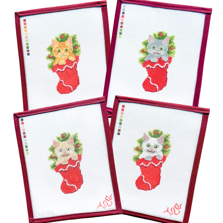 White Kitten Stocking