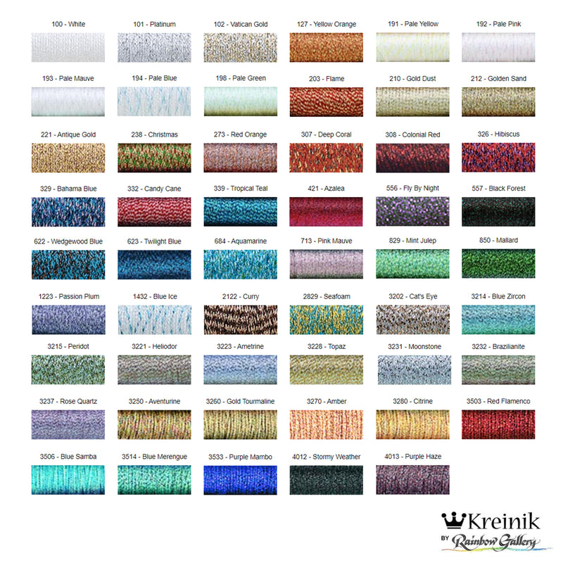 Kreinik Cards #8 Fine Braid (3503 - 9732)