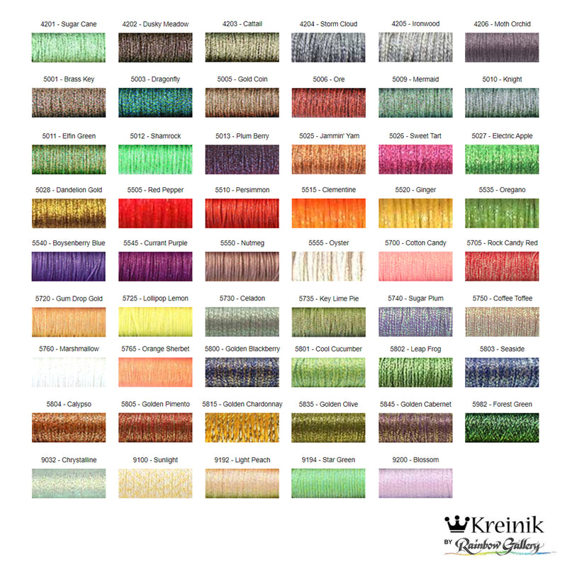 Kreinik Cards #8 Fine Braid (3503 - 9732)