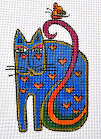 Cat with Hearts and Butterfly