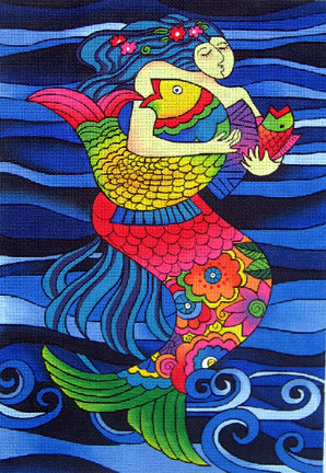 Mermaid Holding Fish