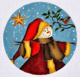 Snowman Santa with Star