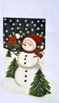 Snowman & Cardinal Stocking