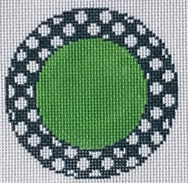 Blue and White Polka Dot Round