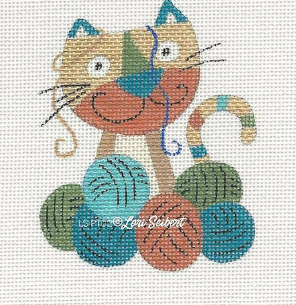 Pets:  Cat with Knitting