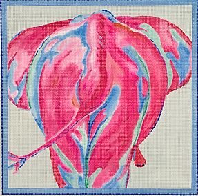 Stitch Guide for Elephant Tail – fuchsia & blue