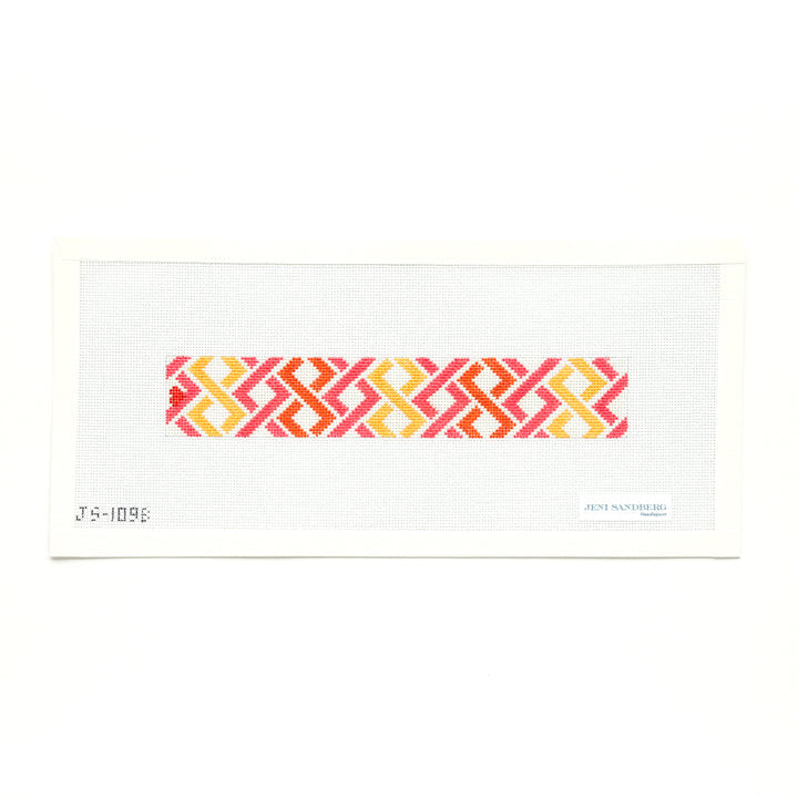 Hicks Braid Key Fob - Orange and Pink