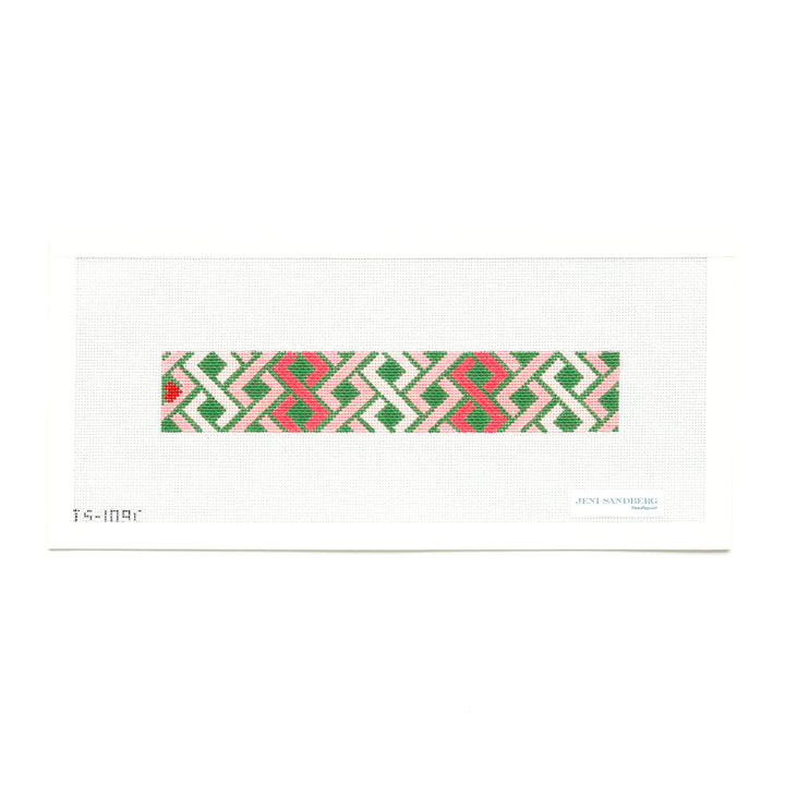 Hicks Braid Key Fob - Pink and Green