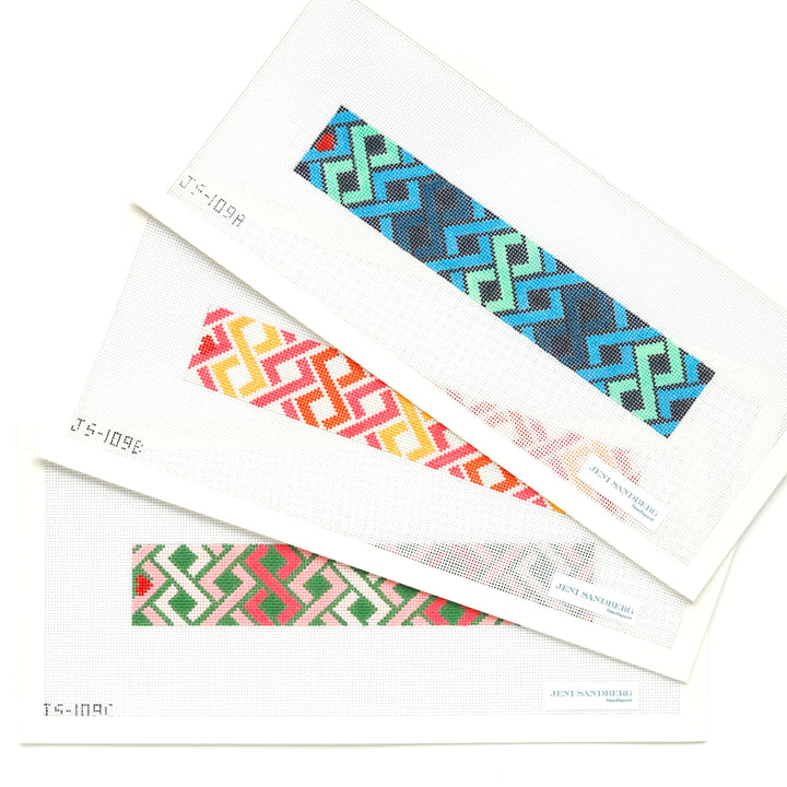 Hicks Braid Key Fob - Pink and Green