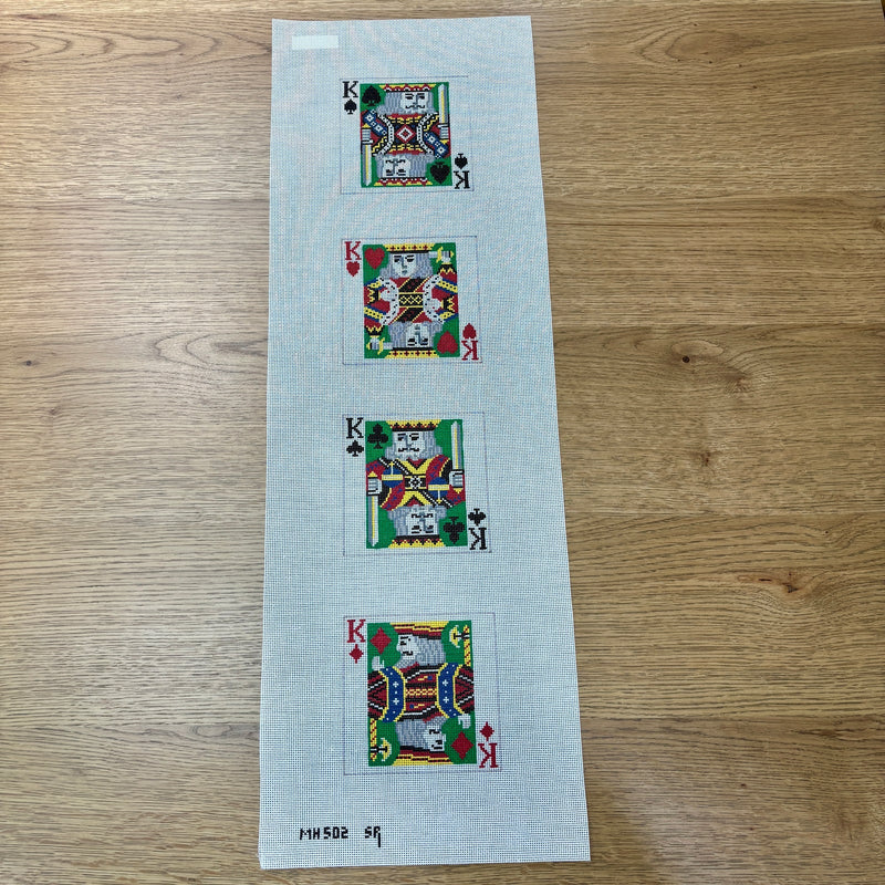 Card Suit Kings, coasters  (1 strip, 4 pieces)  (18m)