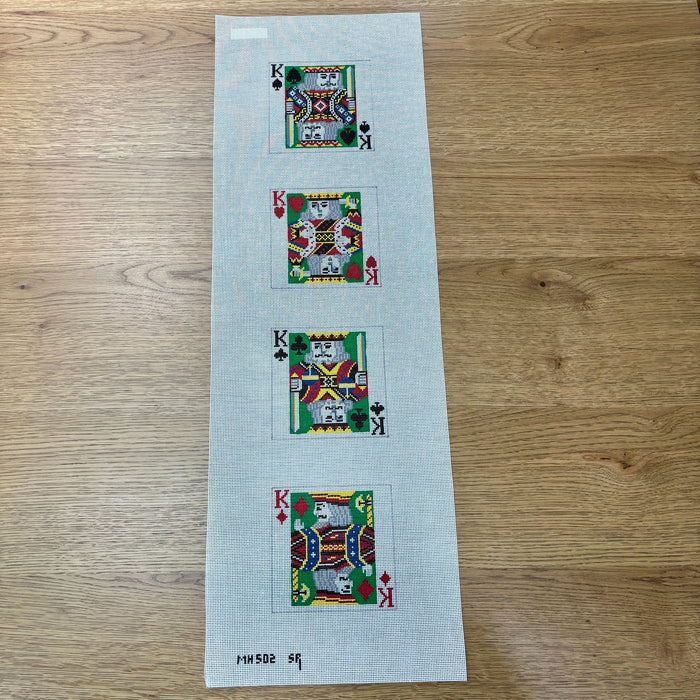 Card Suit Kings, coasters  (1 strip, 4 pieces)  (18m)