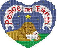 Lion and Lamb, Heart, Ornament