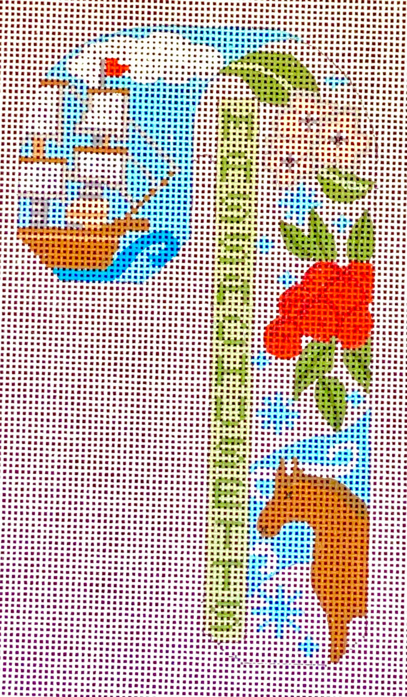 Travel Candy Cane - Massachusetts