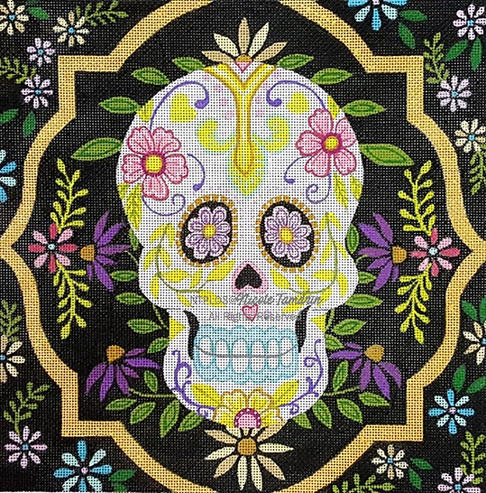 Pillow: Bald Sugar Skull
