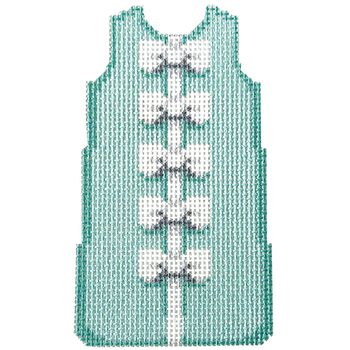 White Bows/Turq. Mini Shift