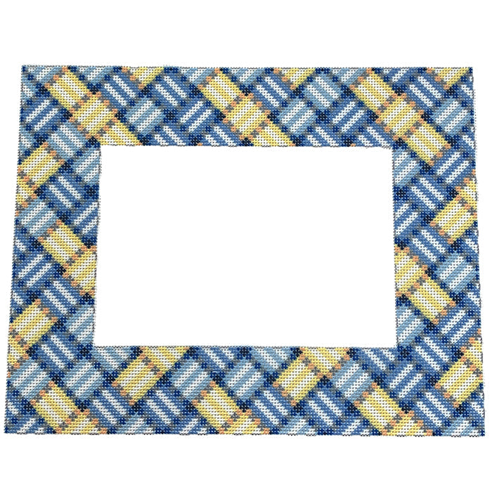 Woven Ribbon Frame Blue
