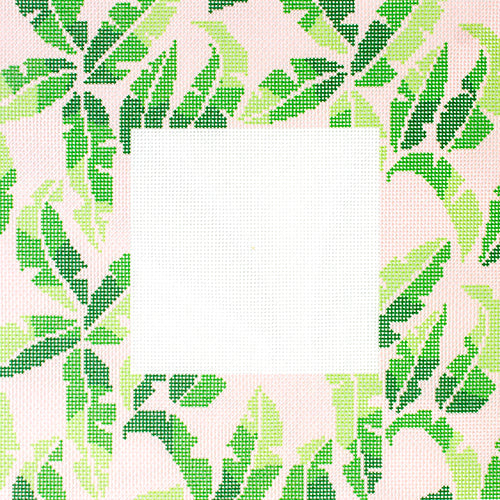 Pink Banana Palm Leaf Pillow