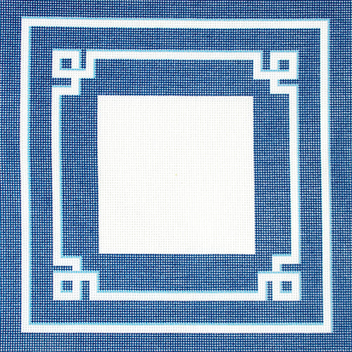 Blue Greek Key Pillow