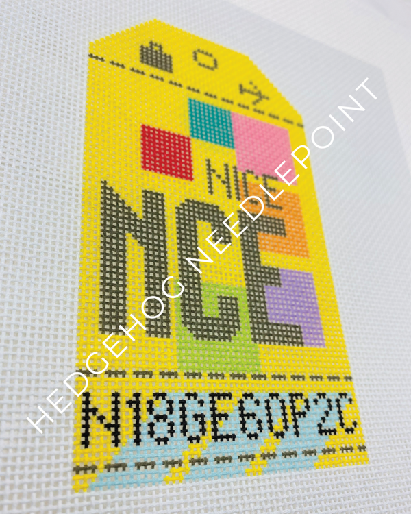 Retro Travel Tag · Nice