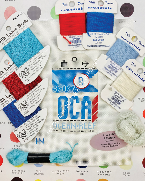 Retro Travel Tag · Ocean Reef