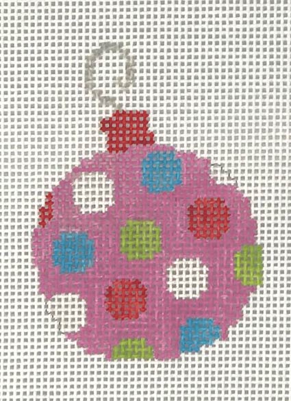 Pink Bauble w/Dots