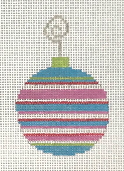 Pink Striped Bauble