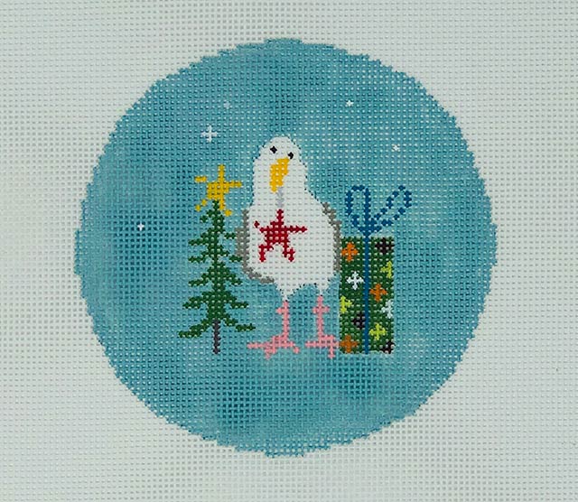 Seagull with Tall Green Package