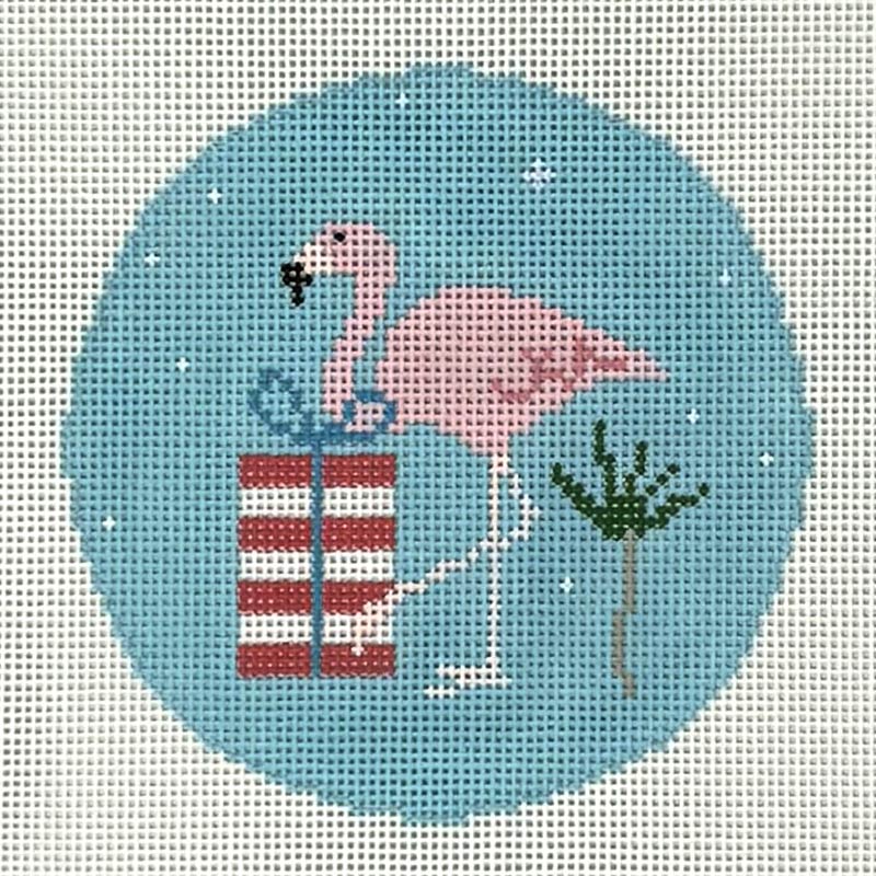 Flamingo with Horizontal Stripes