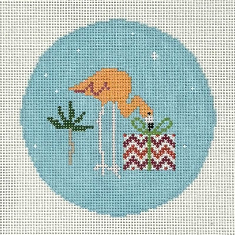 Flamingo with Beak on Package