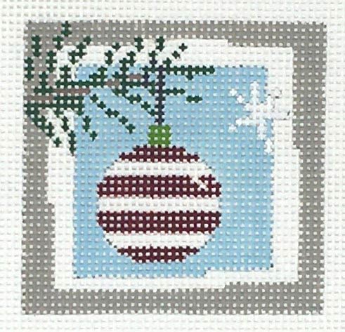 Bauble Red & White Striped