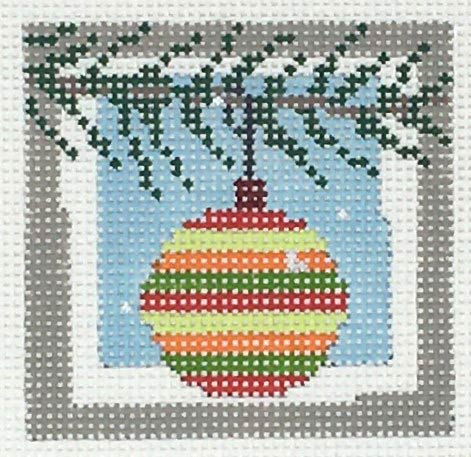 Bauble Multi Colored Striped