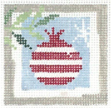 Pomegranate Red & White Striped