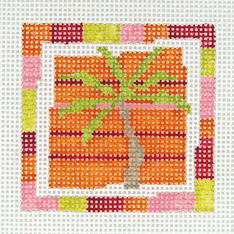 Palm Tree Orange Stripe