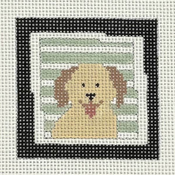 Dog with Mint Stripes