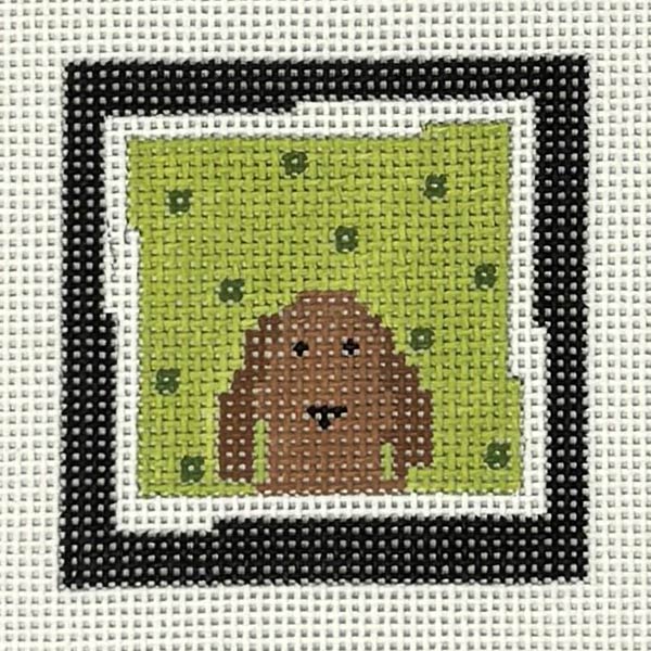 Dog with Green Background