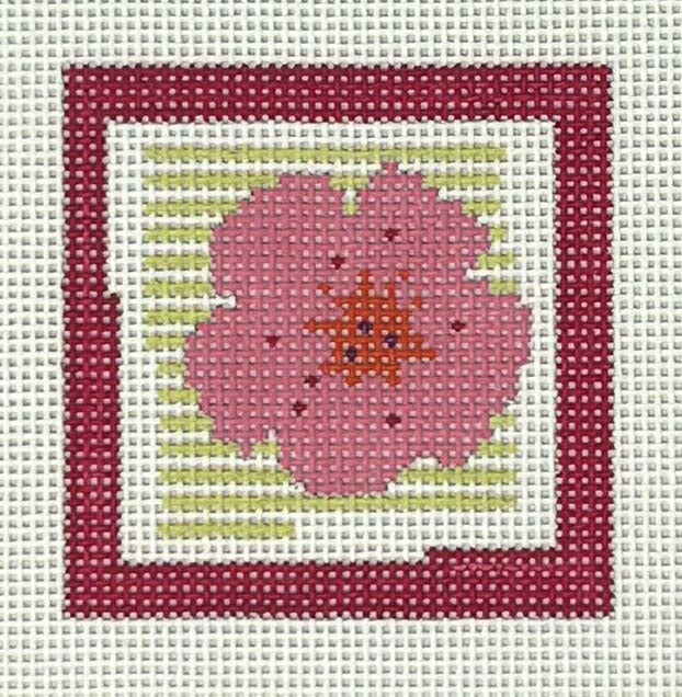 Pink Flower w/Stripes