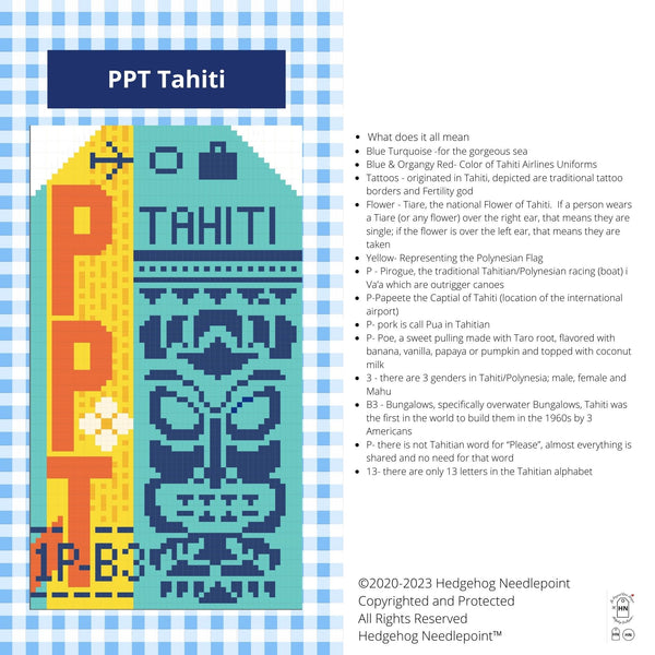 Retro Travel Tag · Tahiti