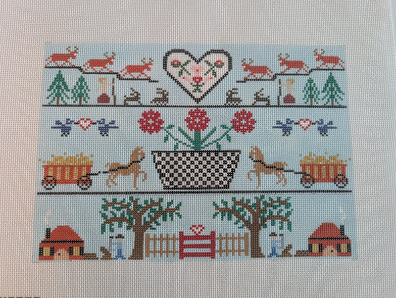 Hello Tess - Folk Art Farm Sampler