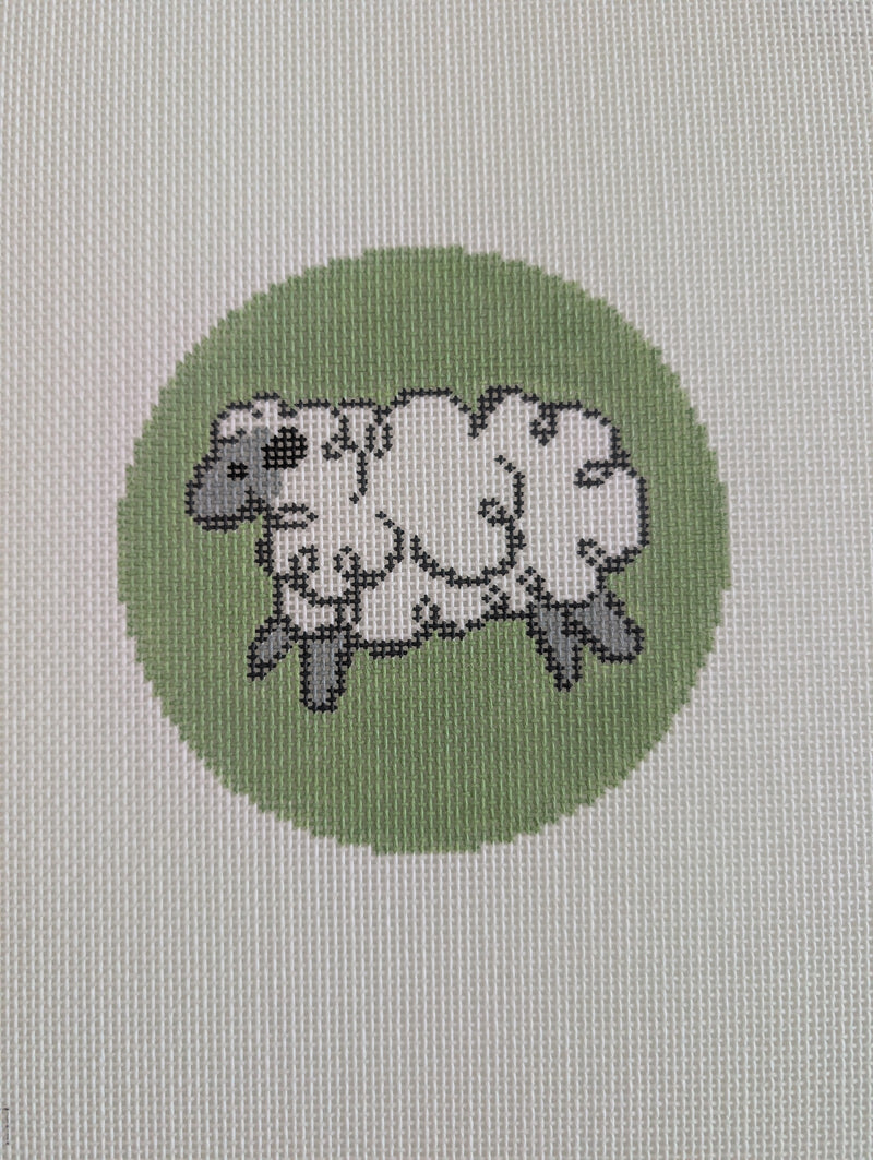 Whimsical Sheep Round