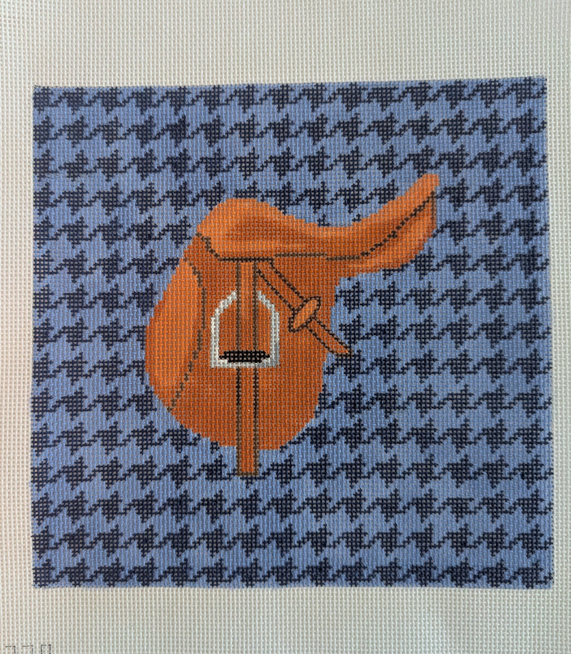 Froopy Designs - English Saddle on Houndstooth