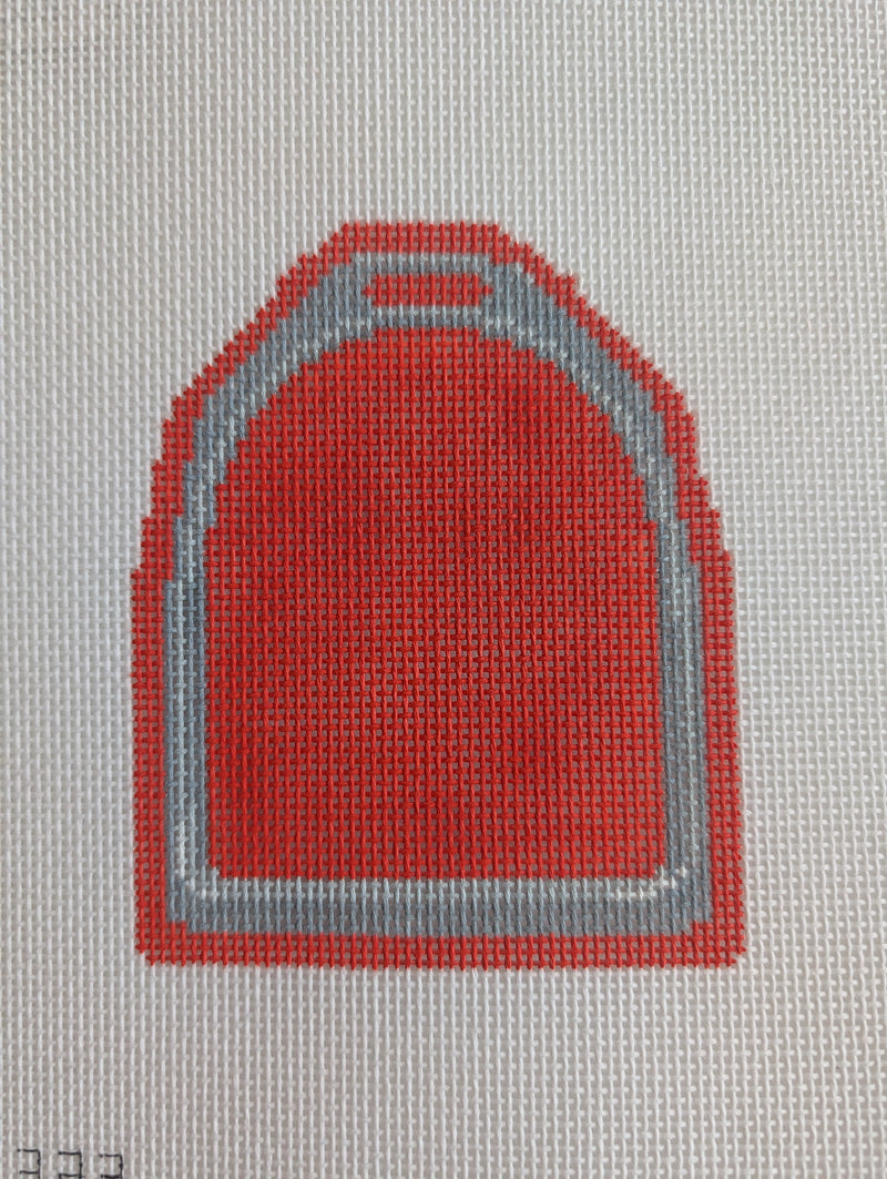 English Stirrup Ornament on Orange